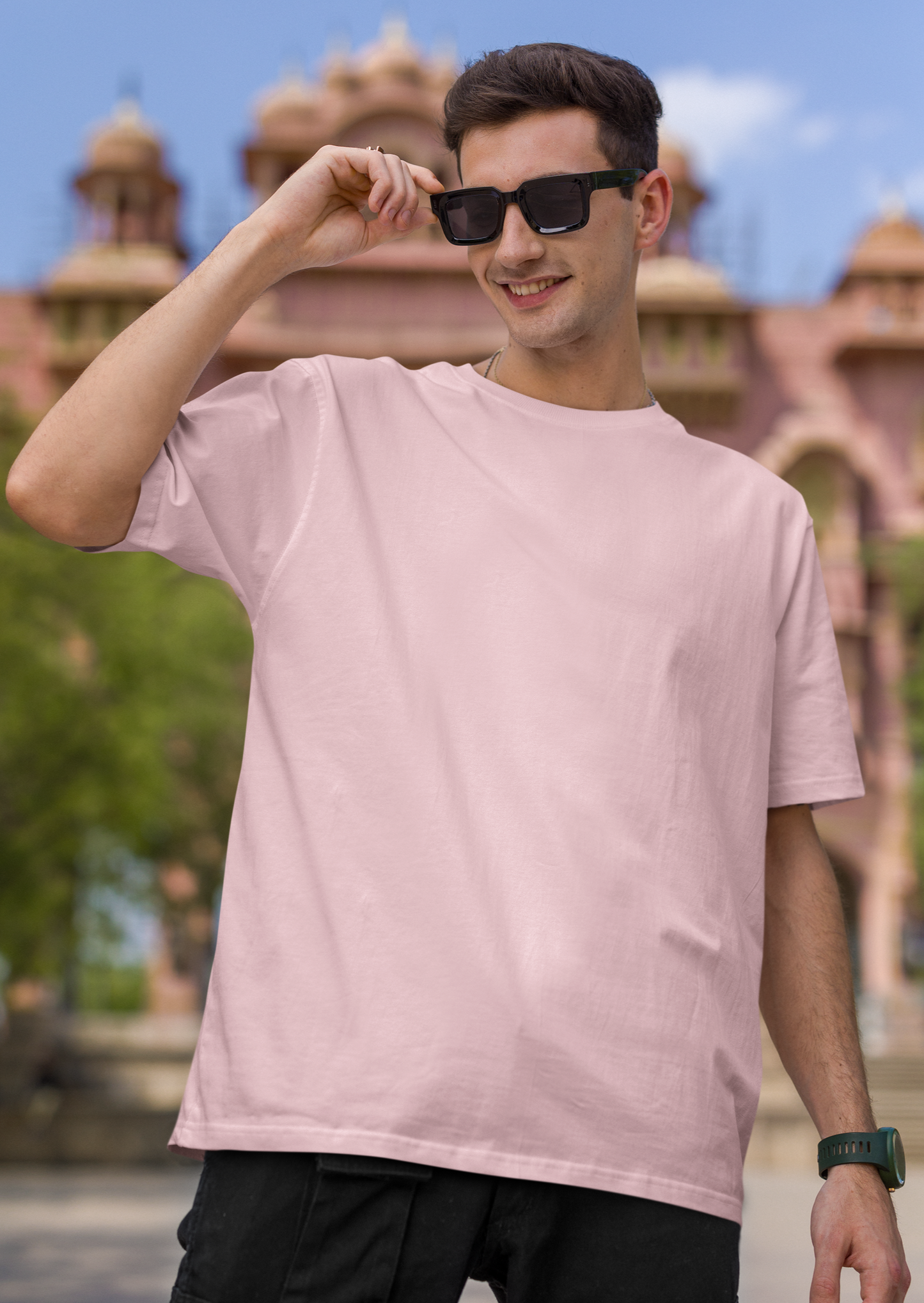 Unisex Pink Oversized T-shirt