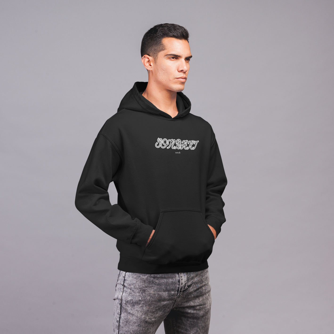 Men's Strive Printed Regular Fit Hoodie