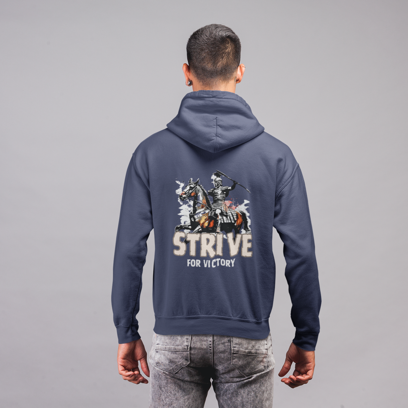 Men's Strive Printed Regular Fit Hoodie