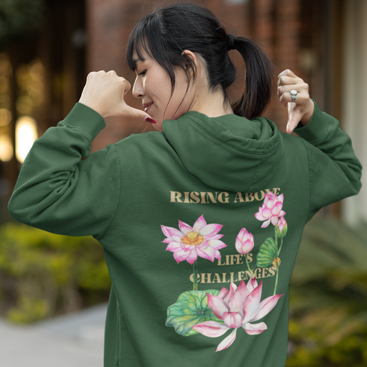 Women's Green Regular Fit Hoodie