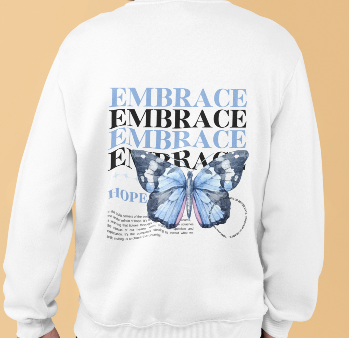 Men's White Printed Regular Fit Sweatshirt