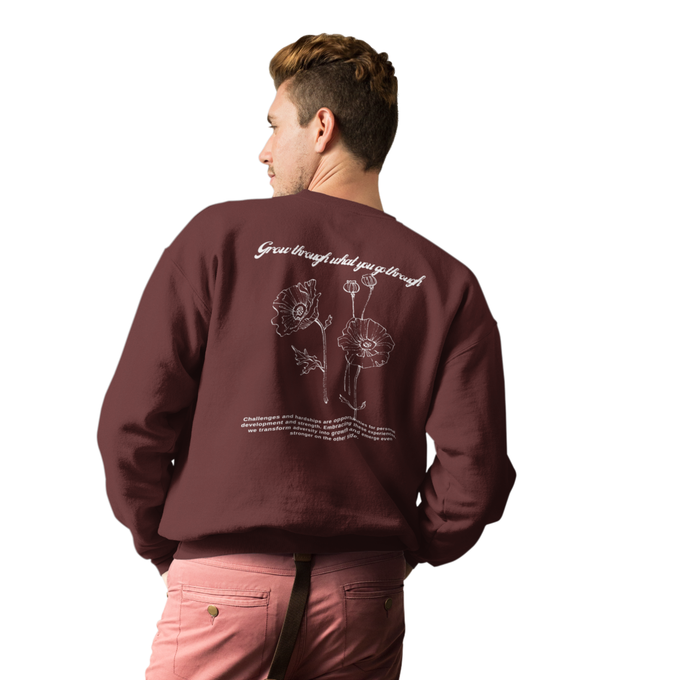 Unisex Maroon Oversized Sweatshirt