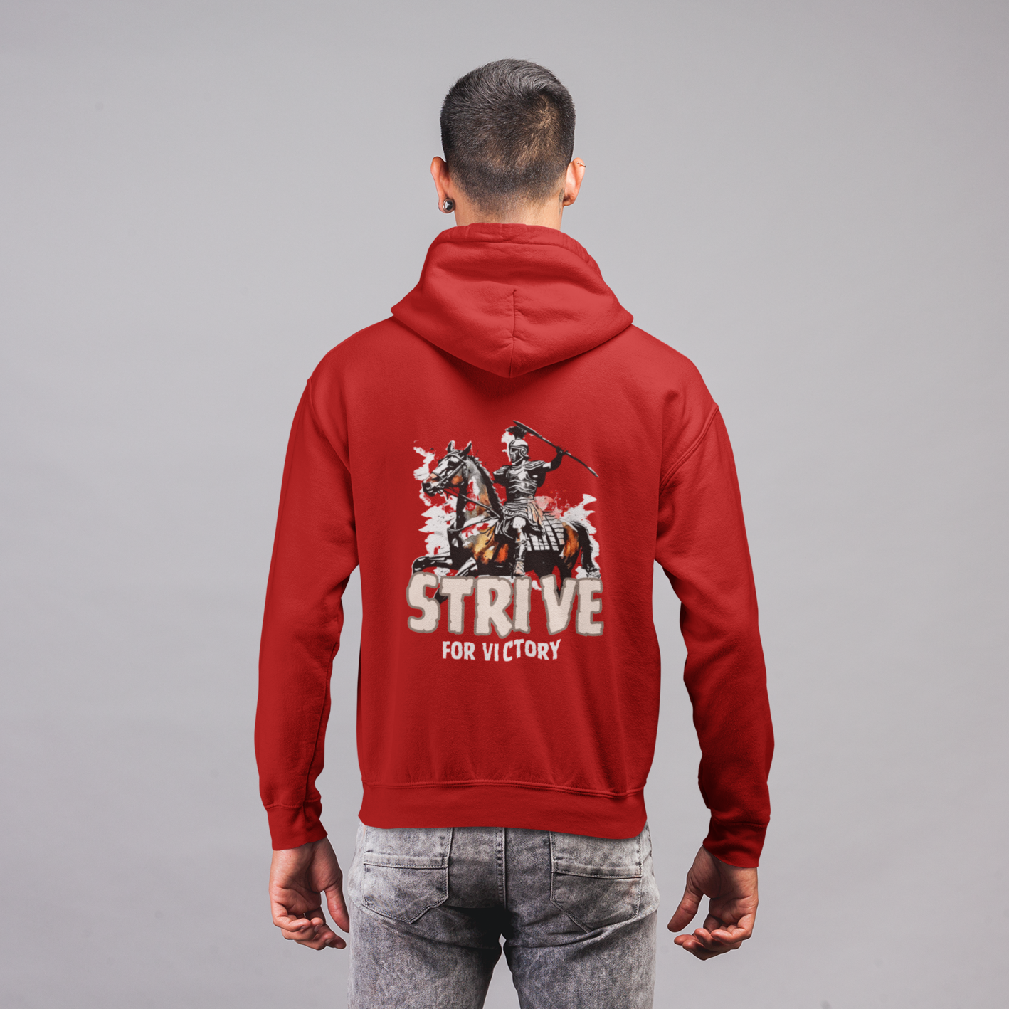 Men's Strive Printed Regular Fit Hoodie