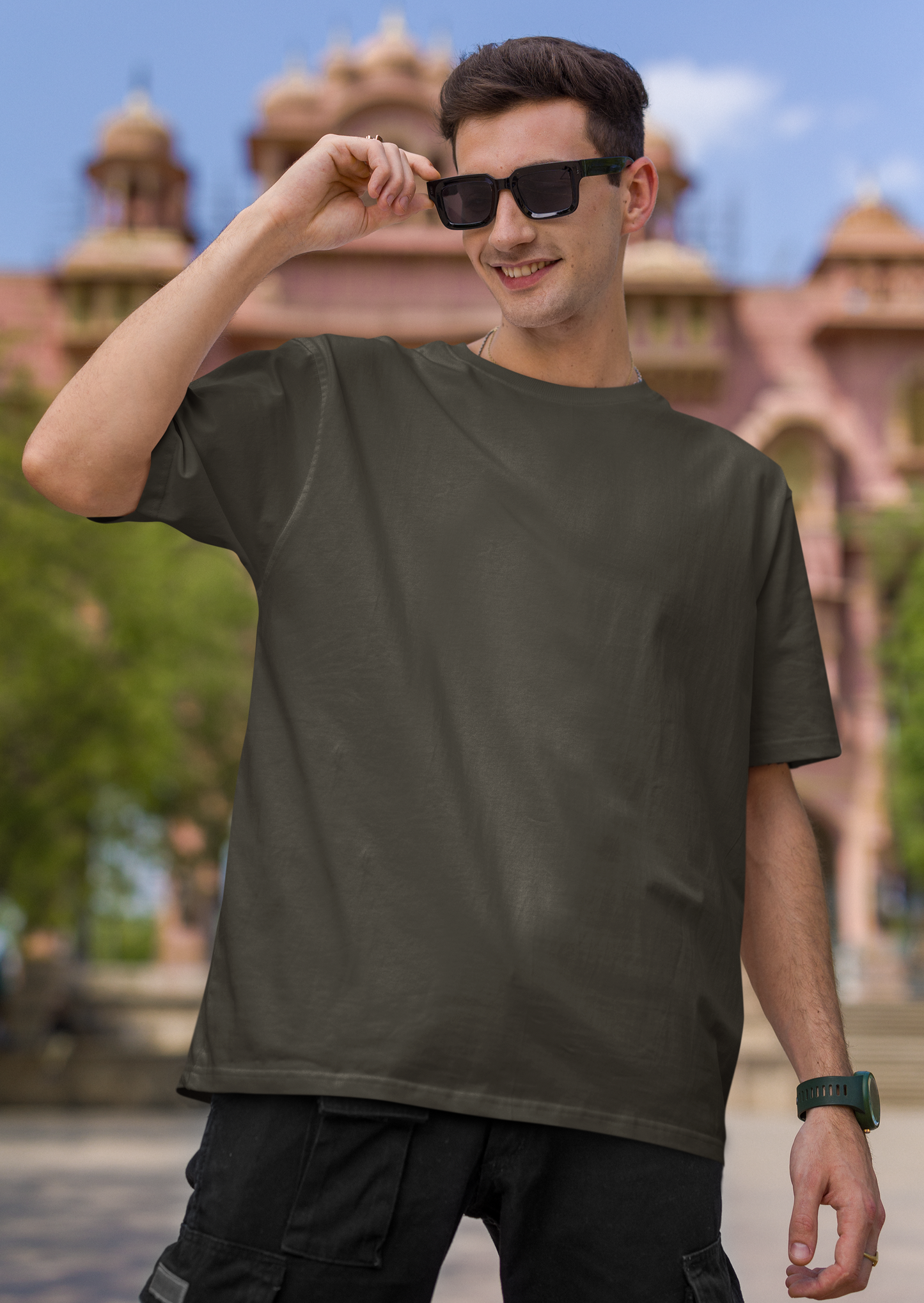 Unisex Olive Oversized T-shirt