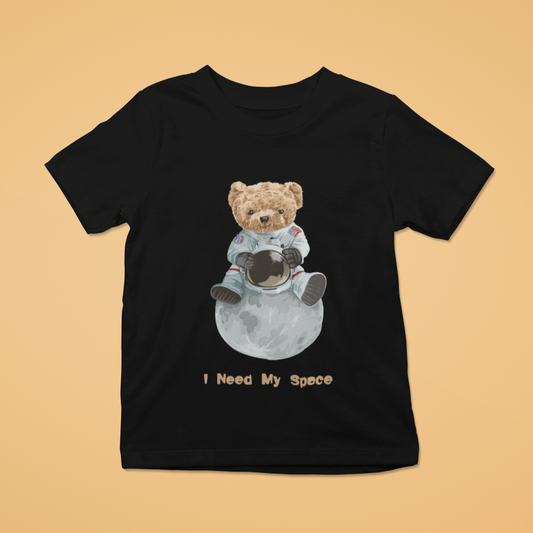 Kid's Unisex I Need Space Teddy Printed T-shirt