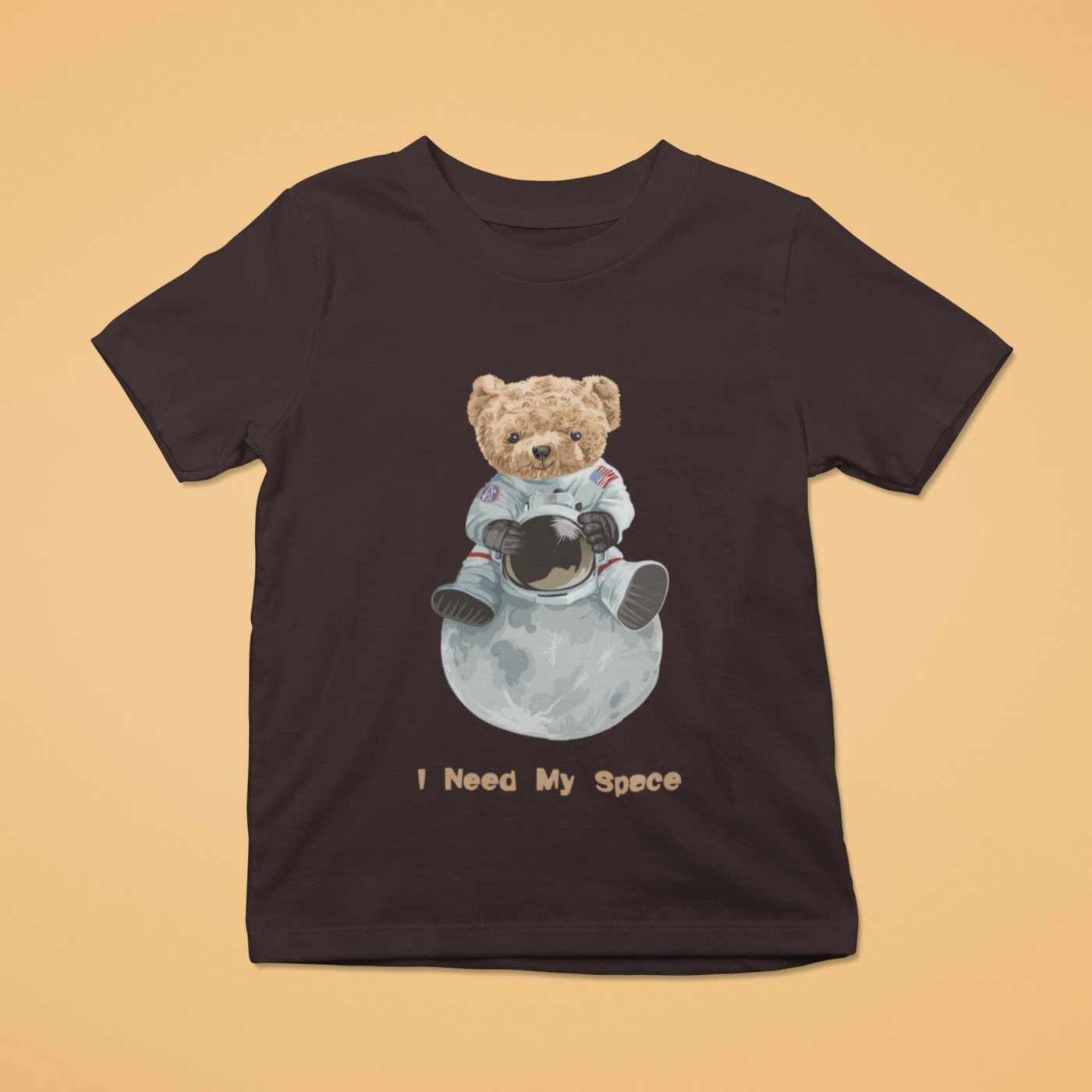 Kid's Unisex I Need Space Teddy Printed T-shirt