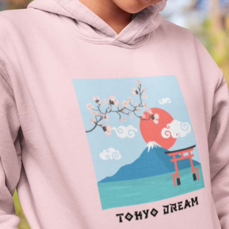 Girl’s Japan Printed Hooded Sweatshirt