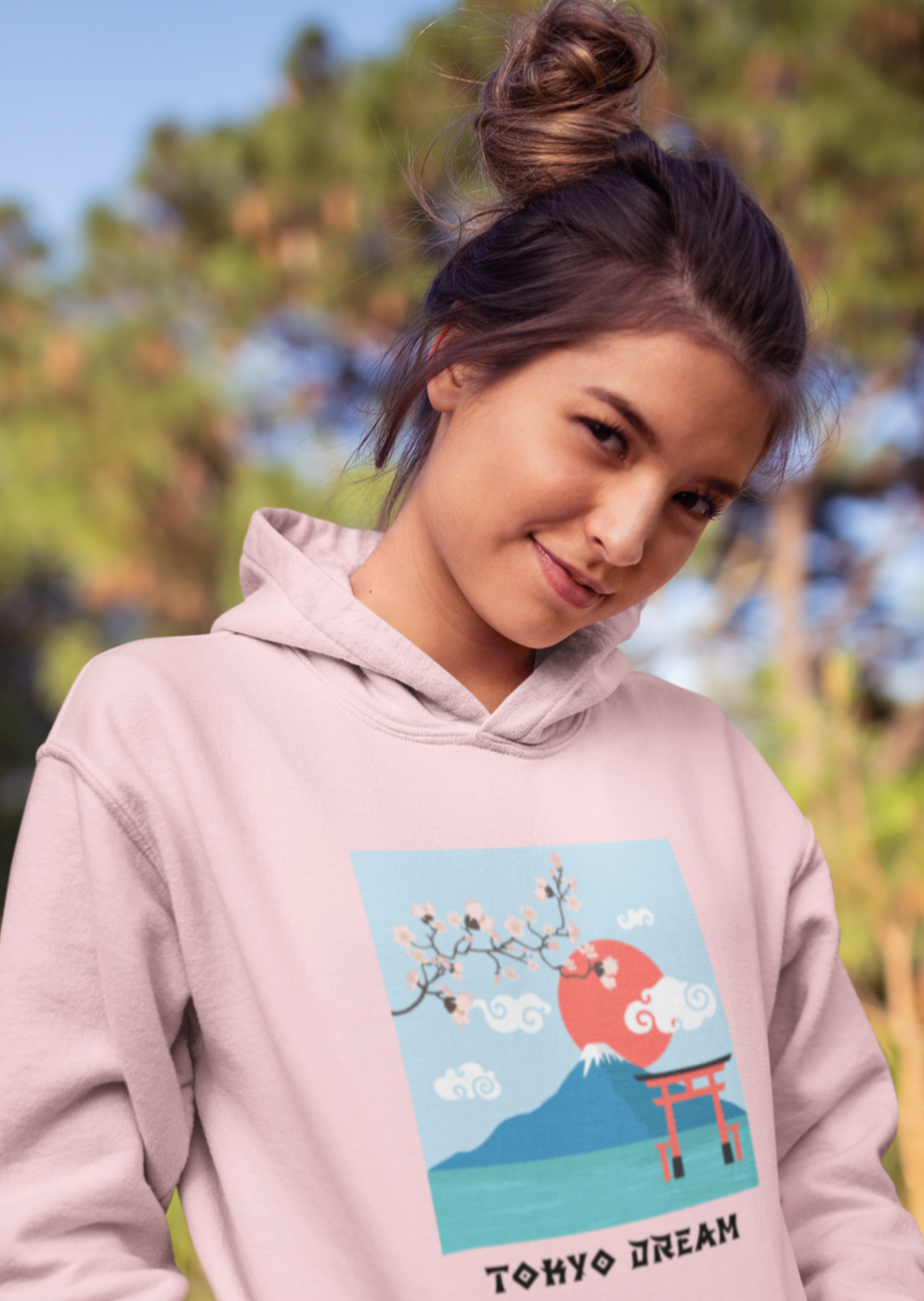 Girl’s Japan Printed Hooded Sweatshirt