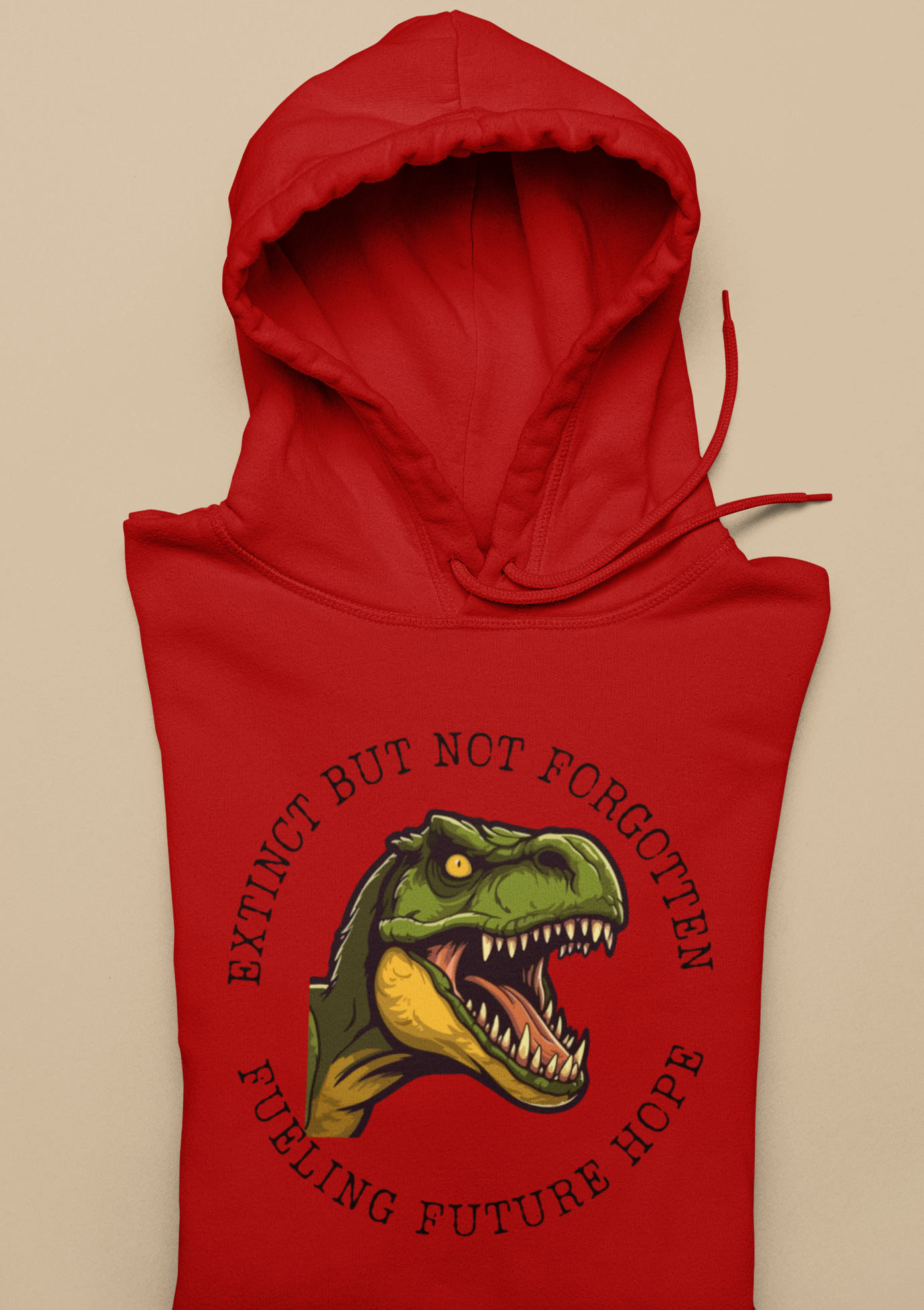 Boy's Red Printed Hooded Sweatshirt