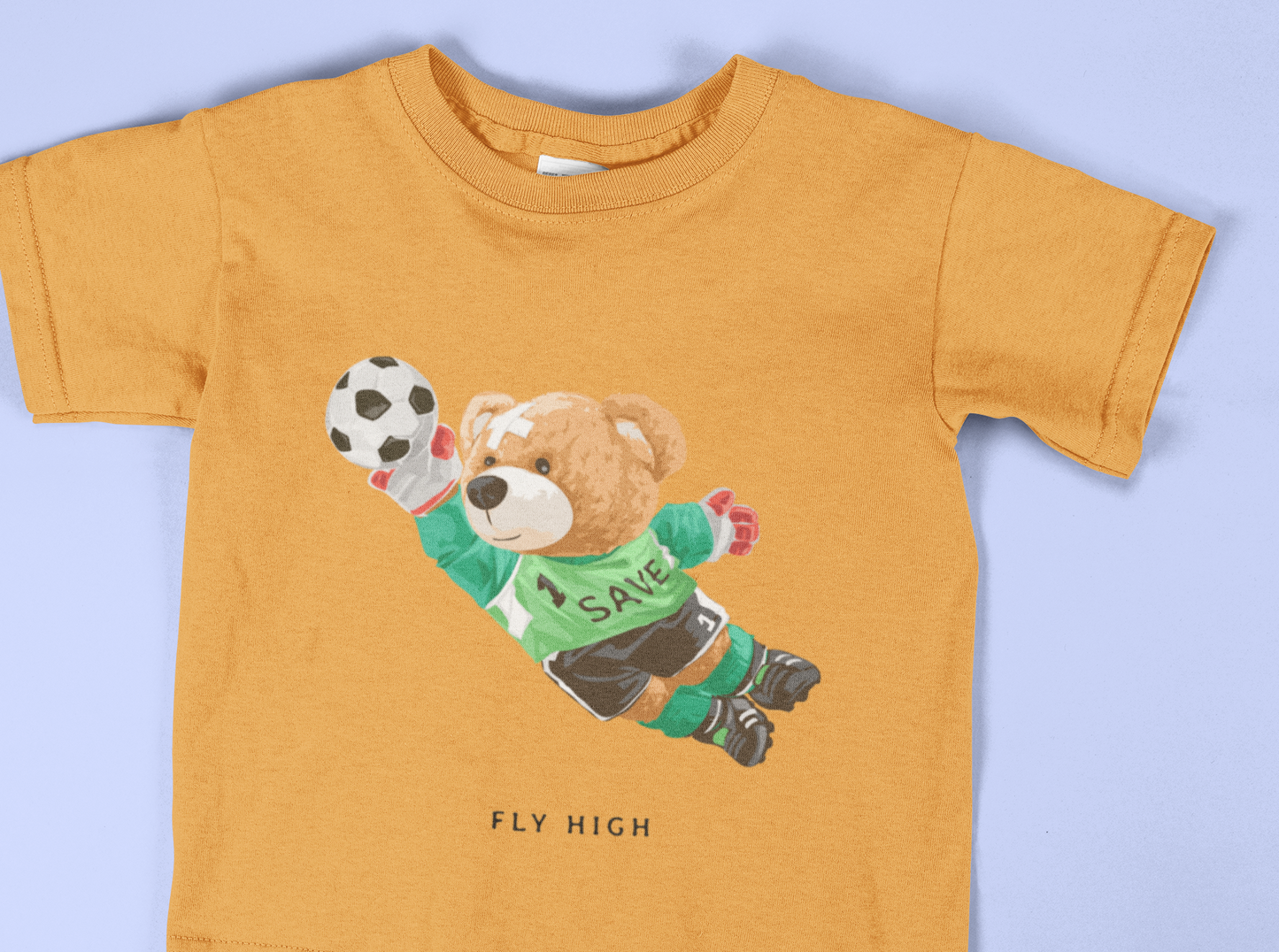 Kid's Unisex Fly High Teddy Printed T-shirt