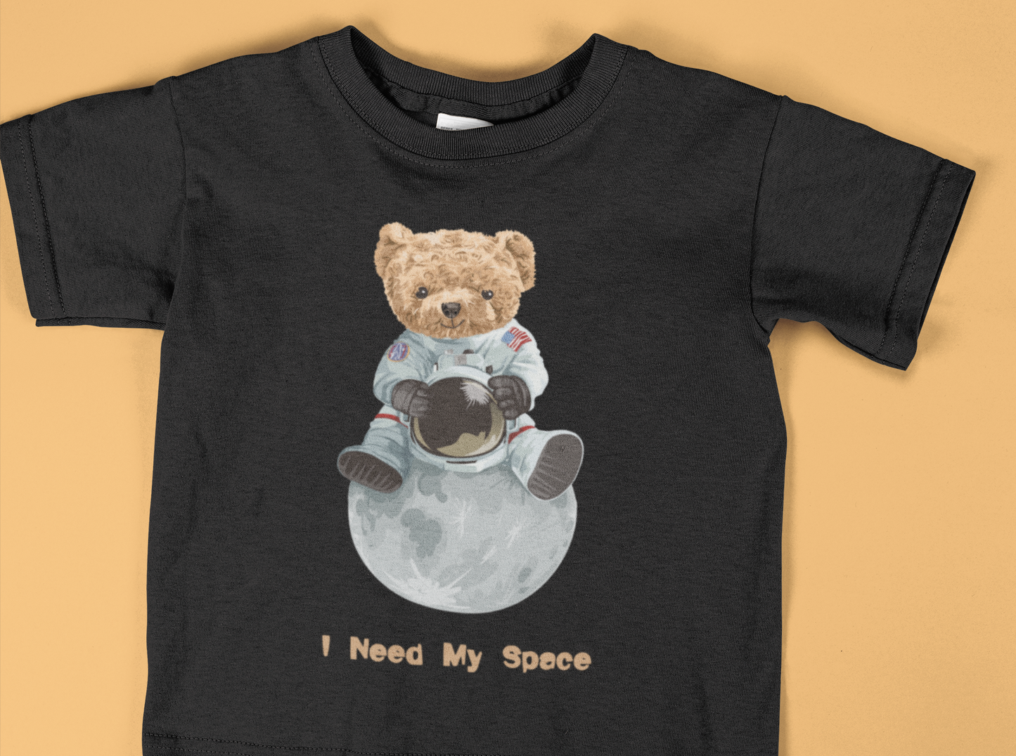 Kid's Unisex I Need Space Teddy Printed T-shirt