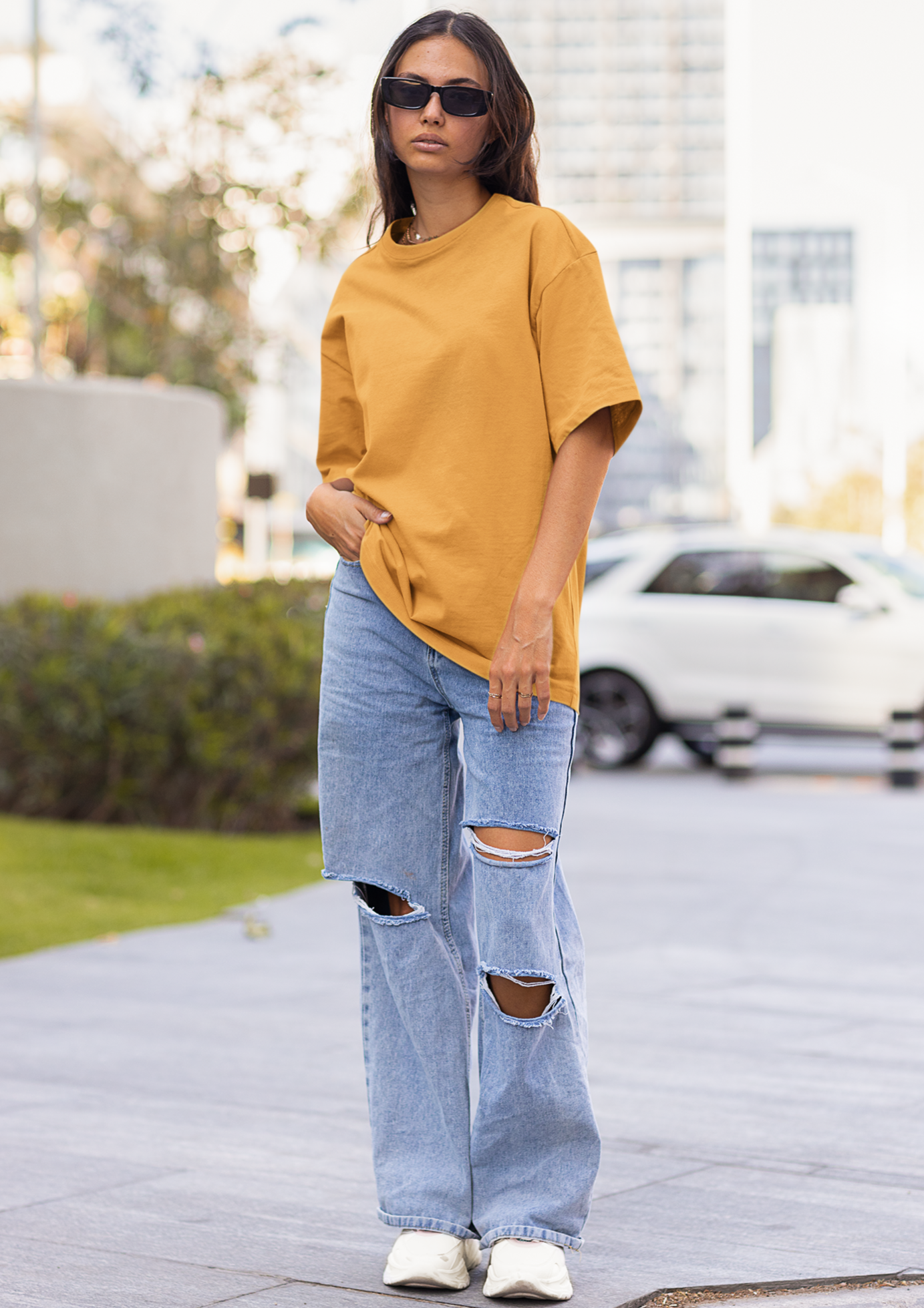 Unisex Golden Yellow Oversized T-shirt