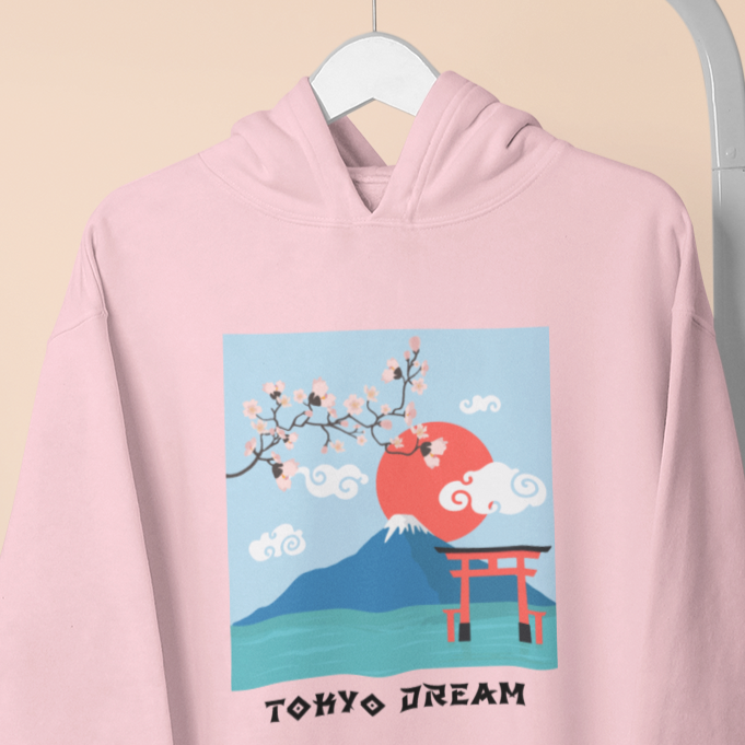 Girl’s Japan Printed Hooded Sweatshirt