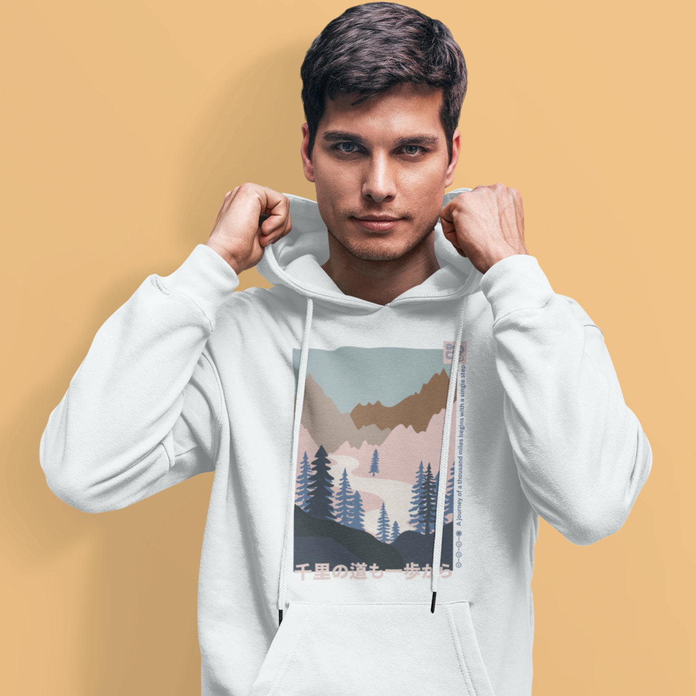 Men's Printed Regular Fit Hoodie