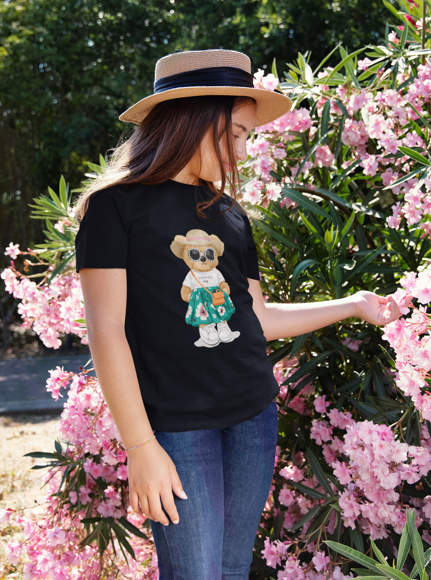 Girl's Sunshine Teddy Printed T-shirt