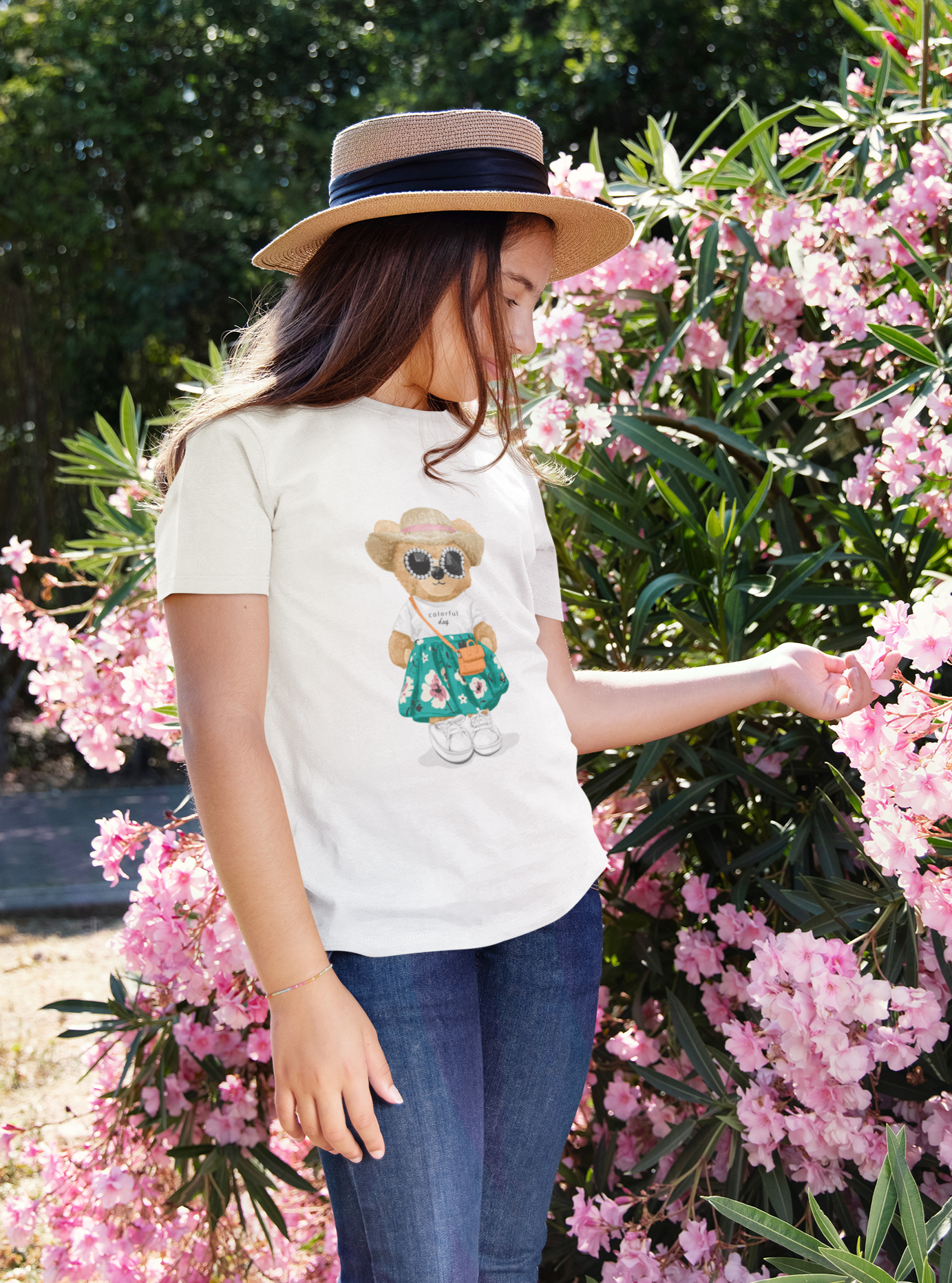 Girl's Sunshine Teddy Printed T-shirt